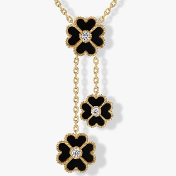 Jewelry - NEW 14K Gold Plated Clover Necklace